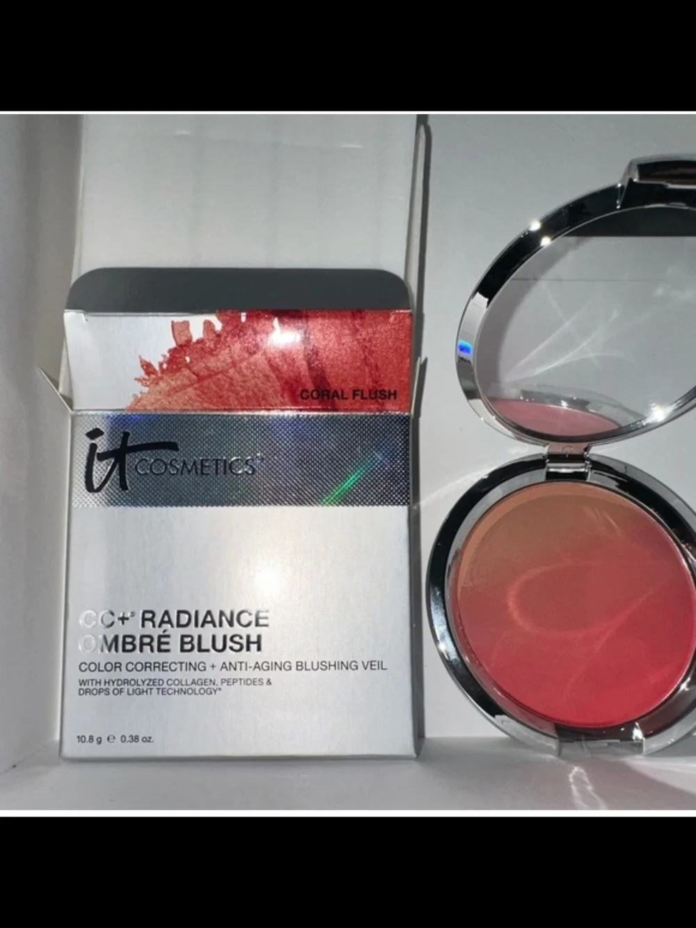 IT Cosmetics CC+ Radiance Ombré Blush in Coral Flush NIB